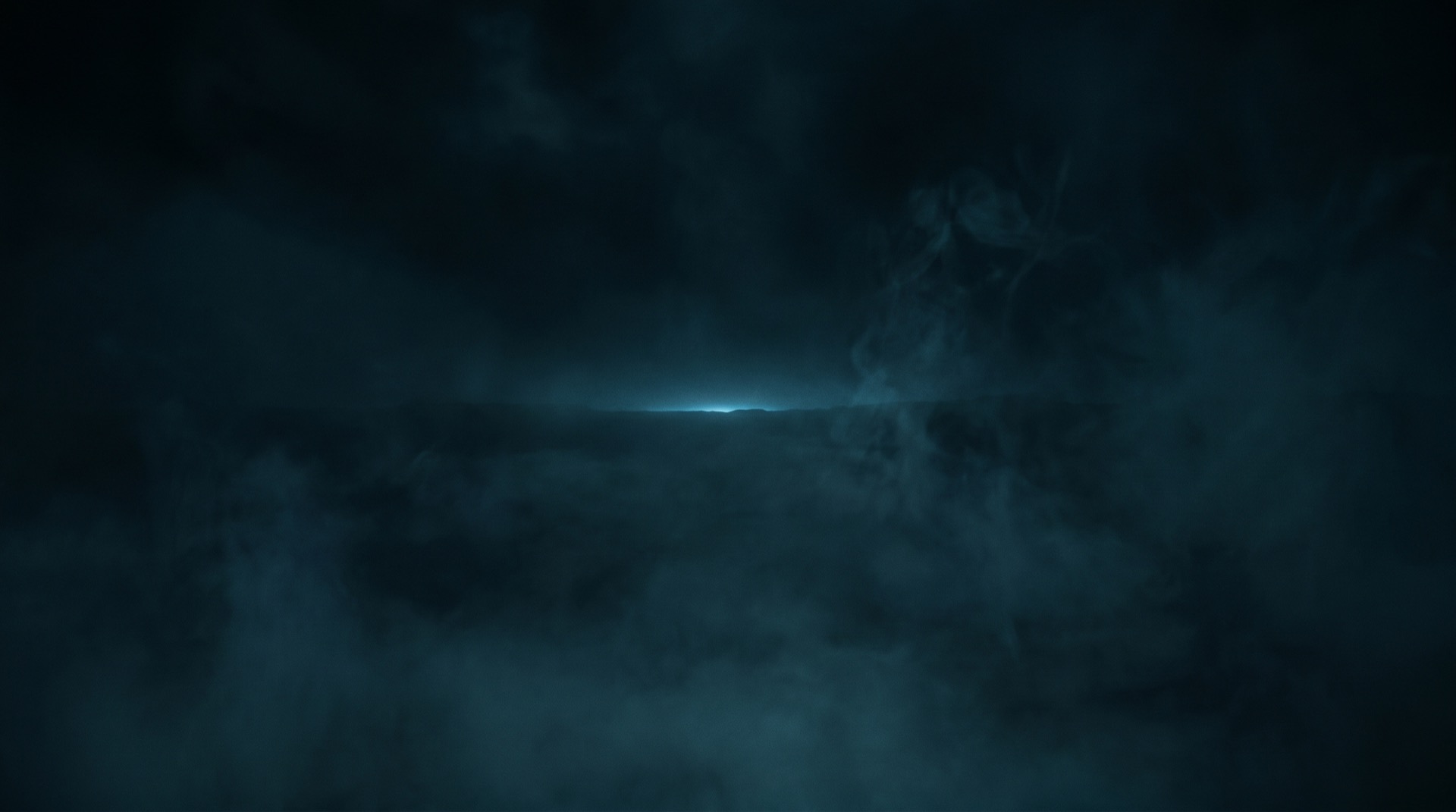 Cold dark blue, the album's beginning in the dark
